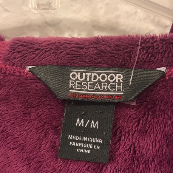 OUTDOOR RESEARCH fleece hoodie fuchsia zip coat M - Picture 6 of 8